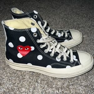 Comme des Garcons Play x Converse Polka Dot High-Top Sneakers